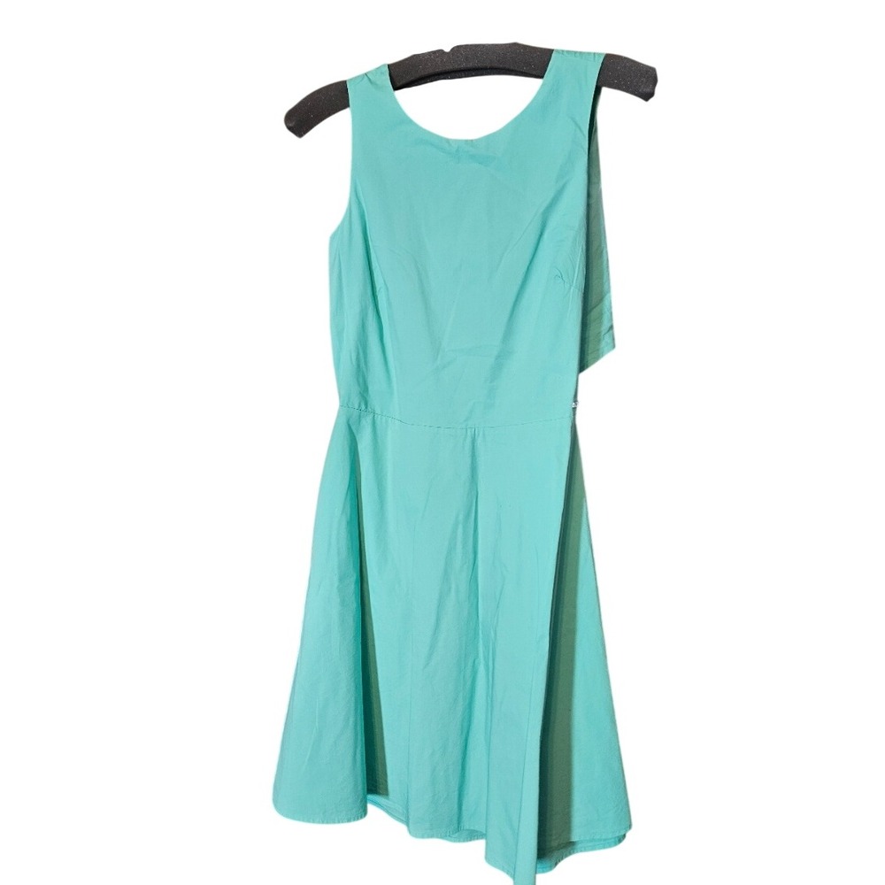 Armani Exchange Mint Green Tie Back Cutout Fit and Flare Dress Size 10